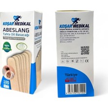 Uravas Store Koşar Medikal Ahşap Dil Basacağı, 1. Sınıf Doğal Ağaç, Tek Kullanımlık, 100 Adet
