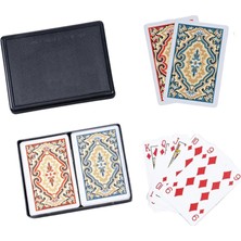 Uravas Store Msmeticaret Angora Kem Kutulu Plastik Iskambil Oyun Kartı Çift Deste - Plastic Playing Cards Double Deck (Siyah)