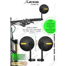 Lexis Flank 96 Ultra Optik Görüntü Geniş Bombeli Açı 2li-Bisiklet-Elektrikli Scooter-E Bike-Gidon Yan Aynası-Dikiz Aynası Bisiklet Aksesuarı Bisiklet Ayna