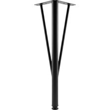 Uravas Store Üçgen Siyah Metal 41 cm Mobilya Ayağı Sehpa Için Dayanıklı Metal Mobilya Ayağı Ayakları