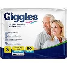 Uravas Store Giggles Yetişkin Bel Bağlamalı Hasta Bezi Small 30'lu 1 Paket 30 Adet