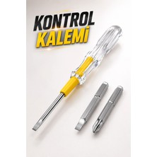 Shopwave Test Cihazı Kontrol Kalemi Çift Başlıklı Şeffaf Elektrik Testi