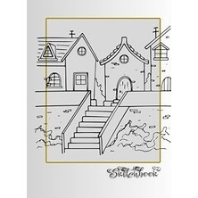 Uravas Store Sketchbook: City Street Scene, Large 8.5" x 11", 110 Pages, Perfect For Everyone, Crayons, Pencils, Drawing And Sketching