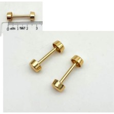 Uravas Store Angel Çanta Aksesuar 3 cm Vidalı Böce Light Golden Renk (Halter) 2 Adet