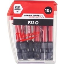 Uravas Store Mılwaukee T4932430866 Bits Uç Pz2 50MM 10LU Pkt Shockwave
