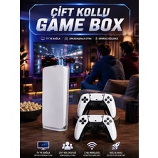 Shopwave 3D Çift Oyun Kollu 4K Hd Ekran Nostaljik 20.000 Oyunlu Beyaz Game Box