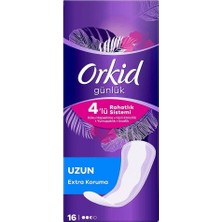 Uravas Store Orkid Günlük Ped Uzun Tekli Paket 16 Ped