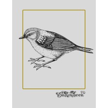 Uravas Store Sketchbook: Bird Sketch, Large 8.5" x 11", 110 Pages, Perfect For Everyone, Crayons, Pencils, Drawing And Sketching