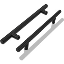 Uravas Store 10 Adet Rosemary 192 mm Mobilya Mutfak Çekmece Dolap Kapak Kulpu Kulbu 19.2 cm Mat Siyah Metal Kulp