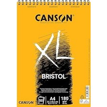 Uravas Store Canson Xl, Bristol Kağıt, Çok Pürüzsüz Kağıt, 180 G/m², Kısa Kenarda Spiral Ciltli Blok, Dın A4 21 x 29,7 Cm, Ekstra Beyaz, 50 Yaprak