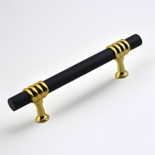 Uravas Store Eylül Mobilya Mutfak Dolabı Çekmece Dolap Kulpları Kapak Kulpu Kulbu Siyah Altın 96 mm Metal Kulp
