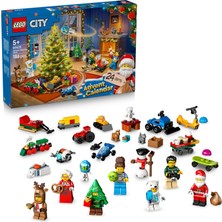 Uravas Store LEGO City 2025 Yılbaşı Takvimi 60475 – 5 Yaş ve Üzeri Erkek ve Kız Çocuklar Için Yılbaşına Geri Sayım Yapan, Günlük Sürpriz Oyuncaklarla Dolu Yaratıcı Oyuncak Yapım Seti ve Hediye Fikri (186 Parça)