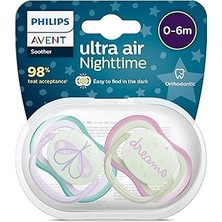 Uravas Store Philips Avent Ultra Air Gece Emziği 0-6 Ay, 2'li Paket, Kız