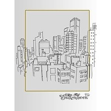 Uravas Store Sketchbook: City Scene, Large 8.5" x 11", 110 Pages, Perfect For Everyone, Crayons, Pencils, Drawing And Sketching