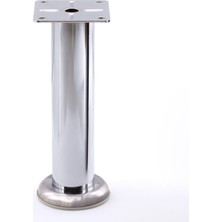 Uravas Store Tablalı Krom Metal 15 cm Gümüş Mobilya Ayağı Modern Koltuk Kanepe Dayanıklı Tv Ünite Ayağı Ayakları