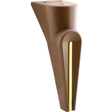 Uravas Store (4 Adet) Nota Ceviz 19 cm Mobilya Kanepe Tv Ünitesi Koltuk Ayağı Ayakları Ahşap Desenli