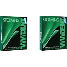 Uravas Store Vivident Storming Nane Aromalı Şekersiz-Tatlandırıcılı Şerit Sakız 33G (2 Adet)