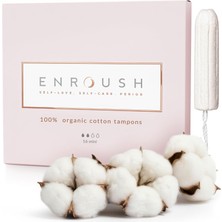 Uravas Store ENROUSH%100 Organik Pamuklu Tampon | Doğada Çözünür ve Toksinsiz | Hipoalerjenik - Tahriş ve Alerji Yapmaz | Ultra Emici - Sızdırmaz Koruma | Vücudunuz Için Sağlıklı ve Konforlu Seçim - 16 Adet Mini