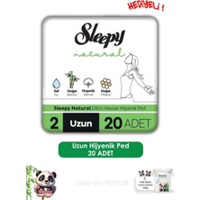 Uravas Store Sleepy Natural Ultra Hassas Hijyenik Ped Uzun 20 Adet Ped ve Rosıe
