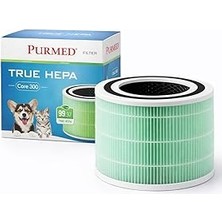 Uravas Store Purmed Levoit Core 300, Core 300S Air Purifier Uyumlu Hepa + Karbon Filtre - (Yeşil)