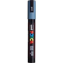 Uravas Store Posca Uni-Ball Pc-5m Su Bazlı Poster Markörü, Kurşun Gri