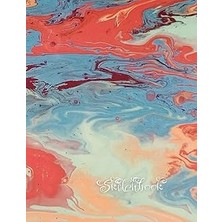 Uravas Store Sketchbook: Water Colour Pattern Affect Background, Large 8.5" x 11", 110 Pages, Perfect For Everyone, Crayons, Pencils, Drawing And Sketching