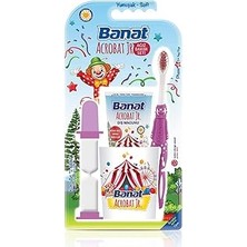 Uravas Store Banat Acrobat Junior Ağız Bakım Diş Fırça Seti (Mavi)