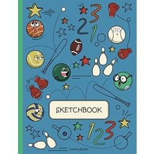 Uravas Store Sketchbook: A Large Sports-Themed Sketchpad For Kids | Size 8.5 x 11" (A4) | Unlined Blank White Pages
