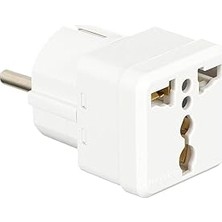 Uravas Store Orret Home Evrensel Adaptör Seyahat Fişi Beyaz Ab Normu - 250V Ac 10~16A Ingiliz ve Amerikan Fiş Dönüştürücü Priz Adaptör