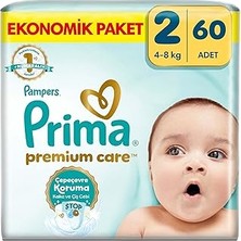 Uravas Store Prima Bebek Bezi Premium Care 2 Numara 60 Adet Ekonomik Paket