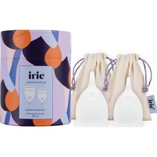 Uravas Store Irie Adet Kabı Regl Kabı Menstrüel Kap Menstrual Cup 2'li Paket Alman Medikal Silikon (Transparan)