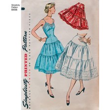 Uravas Store Simplicity US8456R5 1950'LER Moda Kadın Vintage Slip ve Jüpon Dikiş Desenleri, Bedenler 14-22