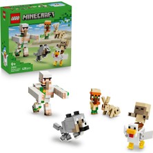Uravas Store LEGO Minecraft Tavuk Jokey Çöl Saldırısı 21592-9 Yaş ve Üzeri Çocuklar Için Yavru Zombi Kurusu, Tavşan, Bebek Köylü ve Yavru Kurt Dahil 6 Figür Içeren Oyuncak Yapım Seti, Hediye Fikri (428 Parça)