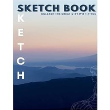Uravas Store Sketchbook For Writing, Drawing And Doodling: Sketchbook: A Blue Mountain As Background, Blank Sketchbook, 110 Pages, 8.5" x 11", For Drawing, Sketching & Crayon Coloring