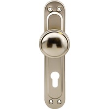 Uravas Store BADEM10 Kumru Aynalı Niken Kapı Tokmağı Topuzu Kolu Metal Tokmak Yale