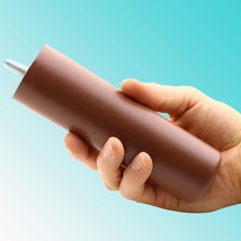 Uravas Store BADEM10 Gizli Mobilya Kanepe Sehpa Tv Ünitesi Koltuk Orta Destek Ayağı 14 cm Kahverengi Baza Ayak