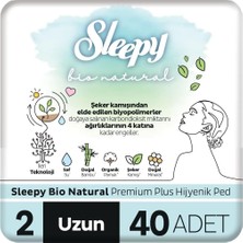 Uravas Store Sleepy Bio Natural Premium Plus Hijyenik Ped Uzun 40 Adet Ped