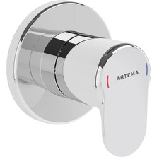 Uravas Store Artema Root Round A42730 Ankastre Stop Valf, Sıva Üstü, Krom