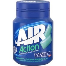 Uravas Store Vivident Air Action Nane Okaliptus Aromalı Şekersiz-Tatlandırıcılı Draje Sakız Kutu 67G