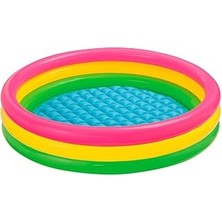 Uravas Store Intex 57412 Renkli Şişme Taban 3 Bölme Havuz 114 Cm, Su Sporları, Plaj Malzemesi, Şişme Ürün, Yüzme Aksesuarı, Kamp, Dalış, Güvenlik