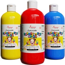 Uravas Store Kırmızı-Mavi-Sarı Parmak Boyası 3'lü Set 3X500GR