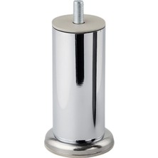 Uravas Store Krom Gümüş 10 cm Metal Mobilya Ayağı Modern Koltuk Kanepe Dayanıklı Tv Ünite M8 Civatalı Ayakları