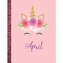 Uravas Store April: April Marble Size Unicorn Sketchbook Personalized White Paper For Girls And Kids To Drawing And Sketching Doodle Taking Note Size 8.5 x 11