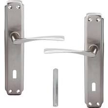 Uravas Store Oda Kapı Kolu Nikel Inox Aynalı Sağa Sola Uygun Iç Dış Ahşap Pvc Metal Çelik Kapısı Tutamağı 1 Takım