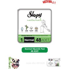 Uravas Store Sleepy Natural Ultra Hassas Hijyenik Ped Normal 48 Adet Ped ve Rosıe