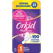 Uravas Store Orkid Platinum Hijyenik Ped Normal (Boy 1) Süper Ekonomik Paket 24 Adet Ped