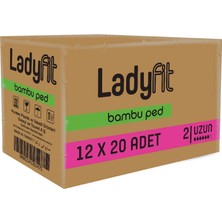 Uravas Store Ladyfit Bambu Uzun 240'LI Vegan Ped (12 x 20 Adet)