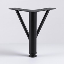 Uravas Store Üçgen 15 cm Siyah Metal Mobilya Ayağı Modern Koltuk Kanepe Dayanıklı Tv Ünitesi Ayağı Ayakları