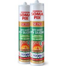 Uravas Store Somafix SE293 Kırmızı Rtv Silikon 280 gr – Yüksek Isıya Dayanıklı, Conta ve Sızdırmazlık Silikonu