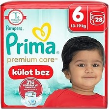 Uravas Store Prima Külot Bebek Bezi Premium Care 6 Numara 28 Adet